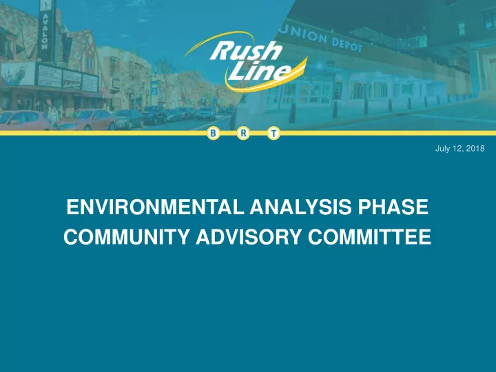 environmental analysis phase community advisory committee