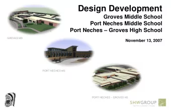 Design Development  Groves Middle School  Port Neches Middle School  Port Neches  Groves High