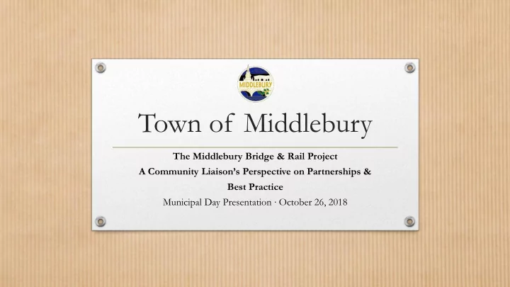 town of middlebury