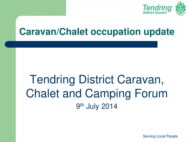 tendring district caravan