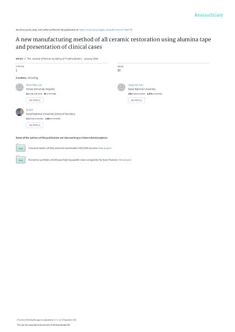 A new manufacturing method of all ceramic restoration using alumina tape  and presentation of