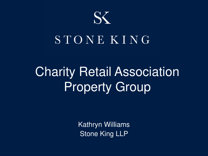 charity retail association property group