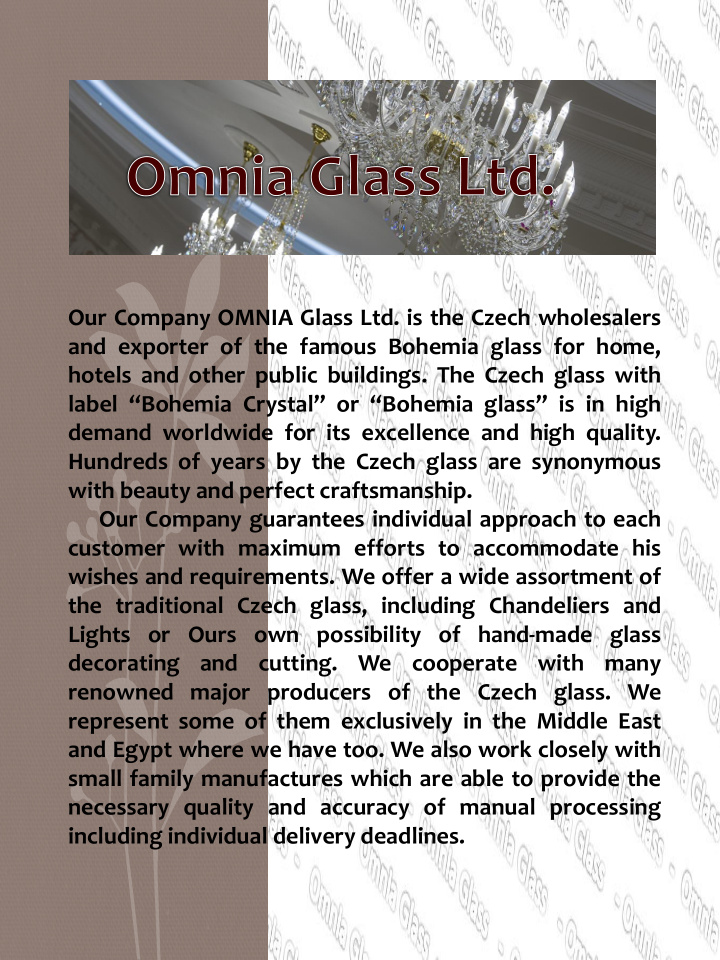 label bohemia crystal or bohemia glass is in high