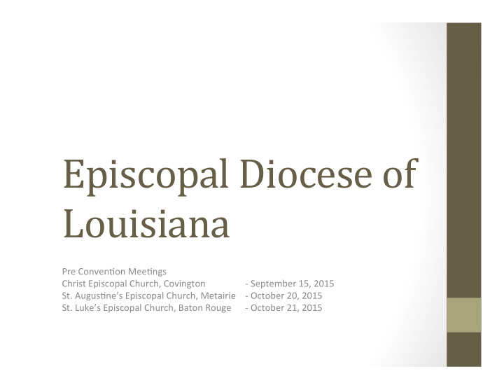 episcopal diocese of louisiana