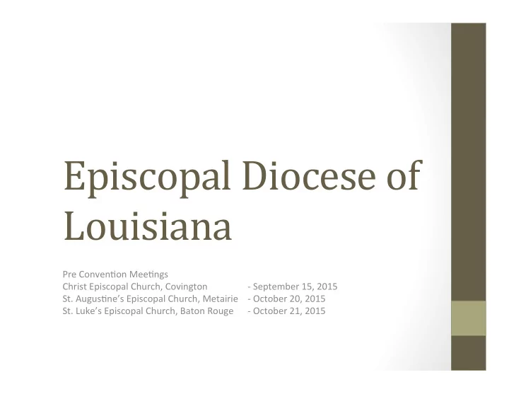 episcopal diocese of louisiana