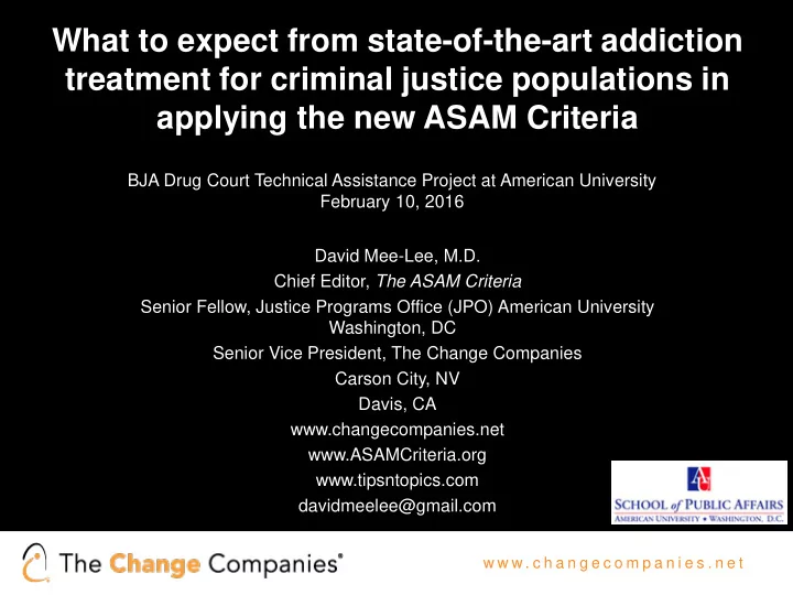what to expect from state of the art addiction treatment