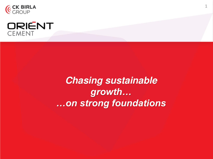 chasing sustainable