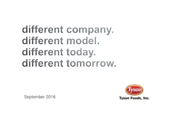 September 2016  Forward-Looking Statements  Certain information contained in the press release may