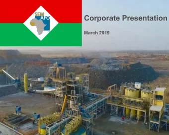 Corporate Presentation  March 2019  1  FORWARD-LOOKING STATEMENTS  This presentation contains