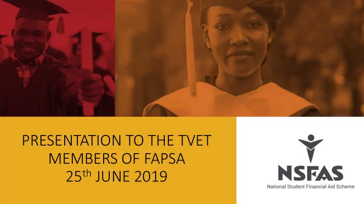 presentation to the tvet