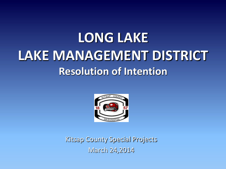 long lake lake management district