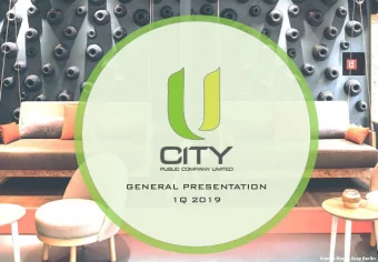 GENERAL PRESENTATION  1Q 2019  Vienna House Easy Berlin  IR CONTACT  Address:  U City Public