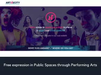 Free expression in Public Spaces through Performing Arts  Arthecity is  a platform for performing
