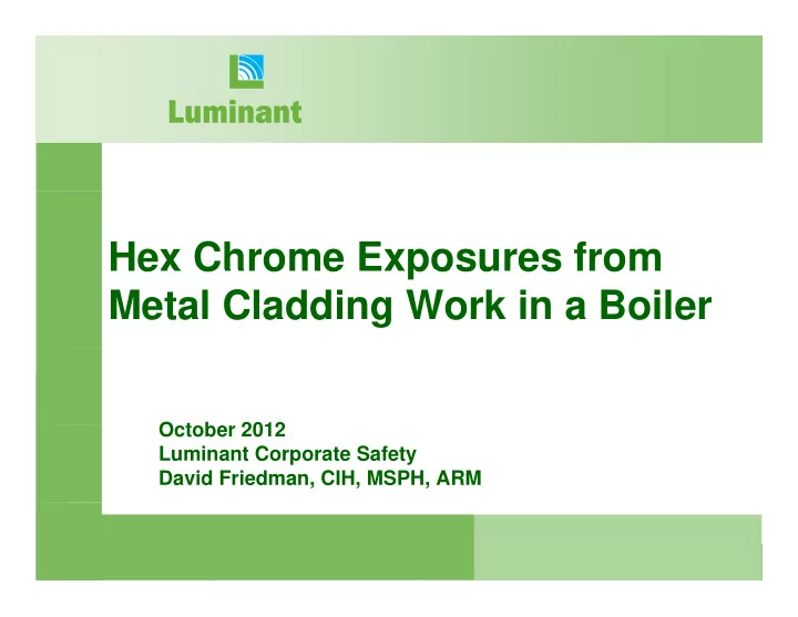 hex chrome exposures from hex chrome exposures from metal