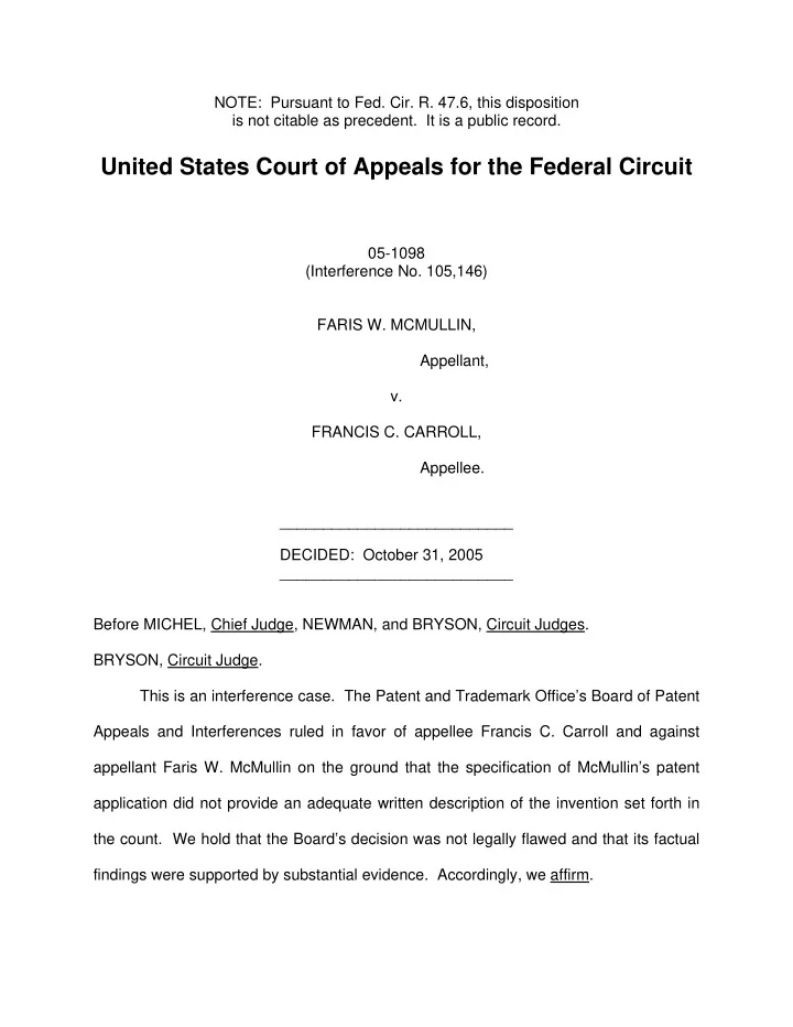 united states court of appeals for the federal circuit