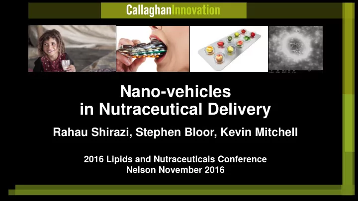 in nutraceutical delivery