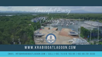 &quot;Peaceful Easy  Feeling&quot; w w w . k r a b i b o a t l a g o o n . c o m E m a i l : i n f