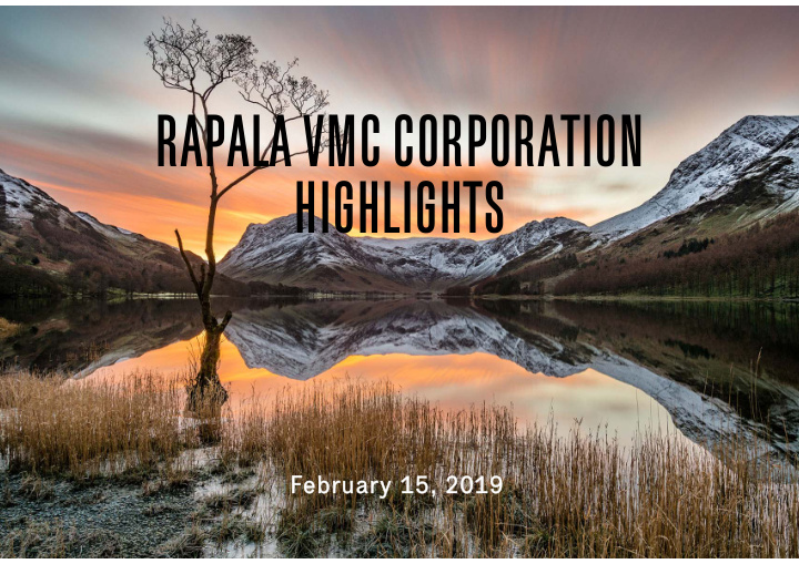 rapala vmc corporation highlights