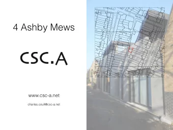 4 Ashby Mews  762  762  Upper Brockley Road  Ashby Mews  24.6m  26.7m  SITE  e  u  n  e  v  A  r  o