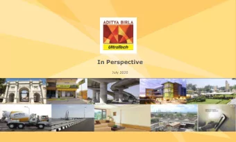 In Perspective  July 2020  Lineage  UltraTech Cement is part of Aditya Birla Group (ABG)  A US