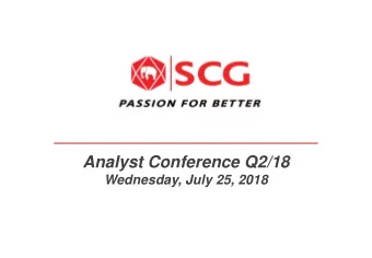 Analyst Conference Q2/18  Wednesday, July 25, 2018  P.2  Agenda  I.    Consolidated Results  -