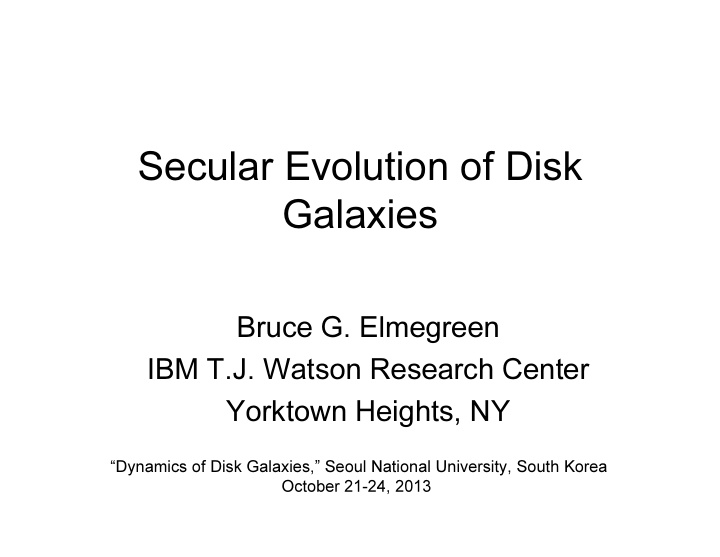 secular evolution of disk galaxies