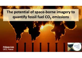 The potential of space  borne imagery to The potential of space  borne imagery to quantify