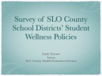 survey of slo county school districts student wellness