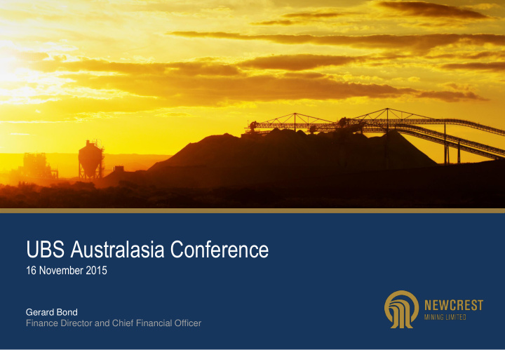 ubs australasia conference
