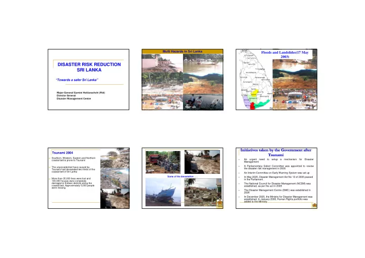 disaster risk reduction sri lanka