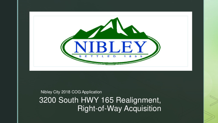 3200 south hwy 165 realignment right of way acquisition