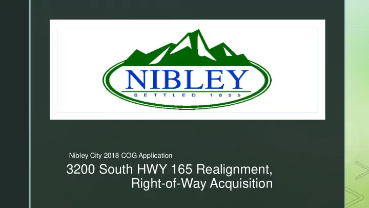 3200 south hwy 165 realignment right of way acquisition