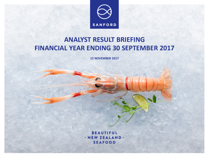 analyst result briefing financial year ending 30