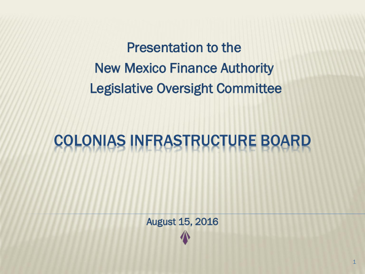 colonias infrastructure board