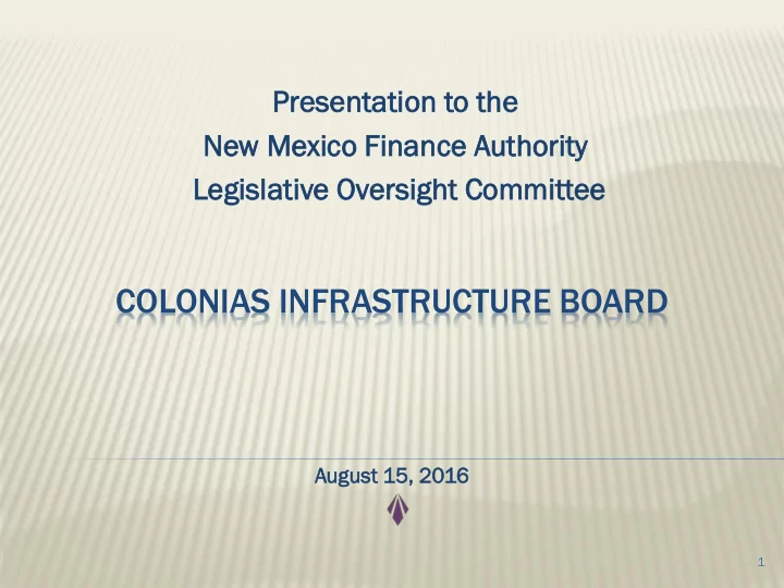 colonias infrastructure board