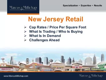 New Jersey Retail  Cap Rates / Price Per Square Foot  What Is Trading / Who Is Buying