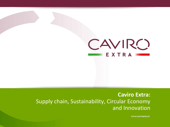 caviro extra supply chain sustainability circular economy