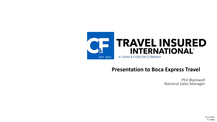 presentation to boca express travel