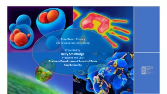 Kelly Smallridge  President and CEO  Business Development Board of Palm  Beach County  Major