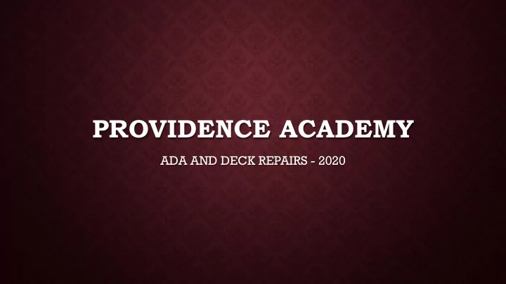providence academy