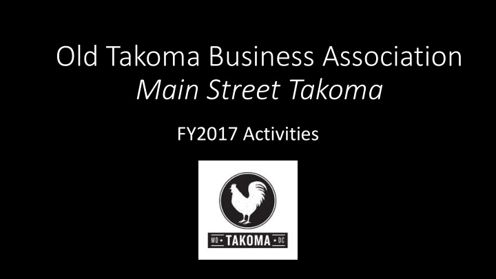 old takoma business association main street takoma