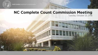 census.nc.gov  2    Welcome    Group Swearing in Ceremony    Group Photo    Brief