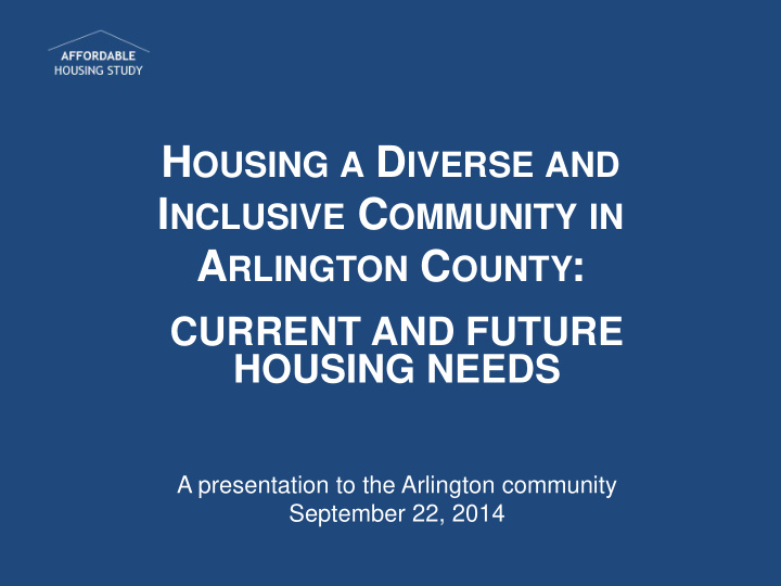 what do we need to know about housing needs in arlington