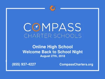Online High School  Welcome Back to School Night  August 27th, 2018  (855) 937-4227