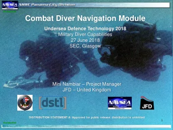 Combat Diver Navigation Module  Undersea Defence Technology 2018  Military Diver Capabilities  27