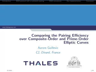 Comparing the Pairing Efficiency  over Composite-Order and Prime-Order  Elliptic Curves  Aurore