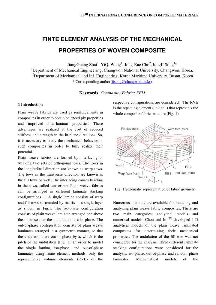 finte element analysis of the mechanical properties of