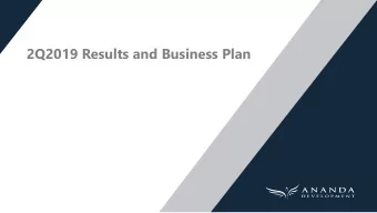 2Q2019 Results and Business Plan  Disclaimer The information (Confidential Information)
