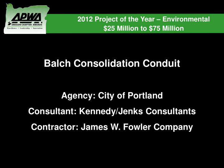 balch consolidation conduit