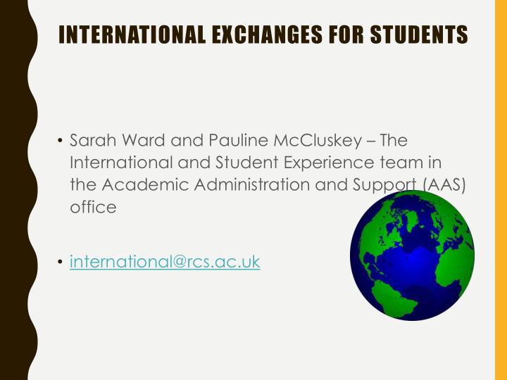 international exchanges for students